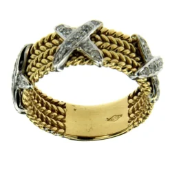 Bague Diamants motif corde