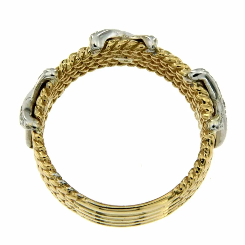 Bague Diamants motif corde