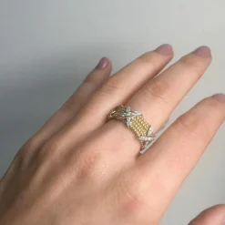 Bague Diamants motif corde