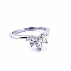 Bague diamants navettes