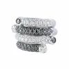 Bague Diamants noirs et blancs