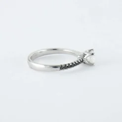 Bague diamants noirs et blanc