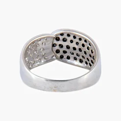 Bague Diamants noirs et blancs