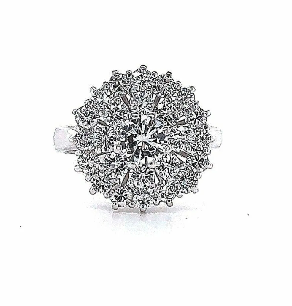Bague Diamants or blanc
