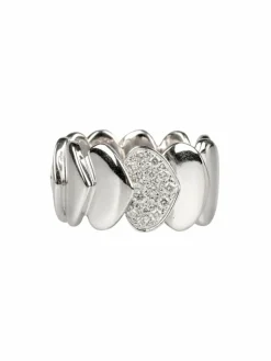 Bague diamants or blanc