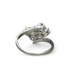 Bague diamants or blanc