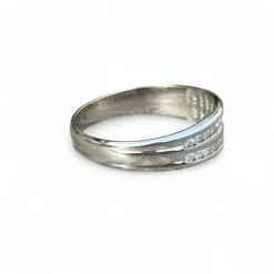 Bague diamants or blanc