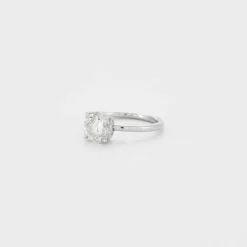 Bague diamants or blanc
