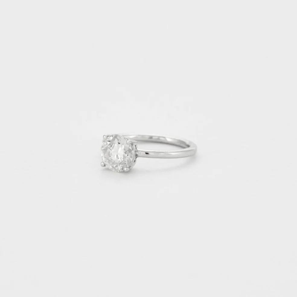 Bague diamants or blanc