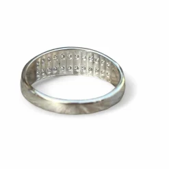 Bague diamants or blanc