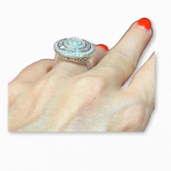 Bague Diamants, or blanc 18 carat