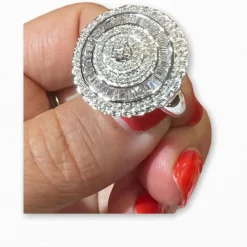 Bague Diamants, or blanc 18 carat