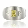 Bague Diamants, Or gris brossé