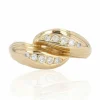 Bague diamants or jaune