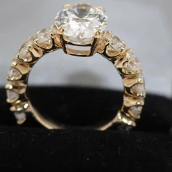 Bague diamants or jaune