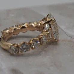Bague diamants or jaune