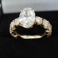 Bague diamants or jaune