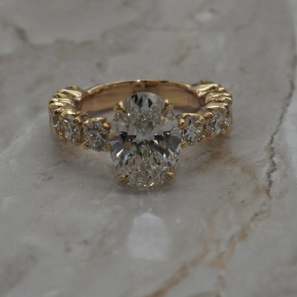 Bague diamants or jaune
