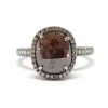Bague diamants or noir