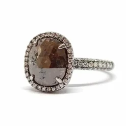 Bague diamants or noir