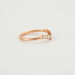 Bague diamants or rose