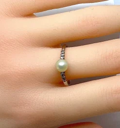 Bague Diamants Perle fine