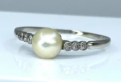 Bague Diamants Perle fine