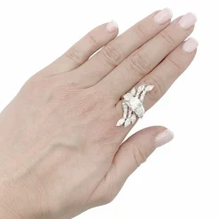 Bague diamants, platine.