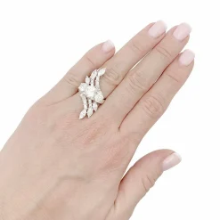 Bague diamants, platine.