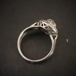 Bague Diamants, Platine et Or Blanc