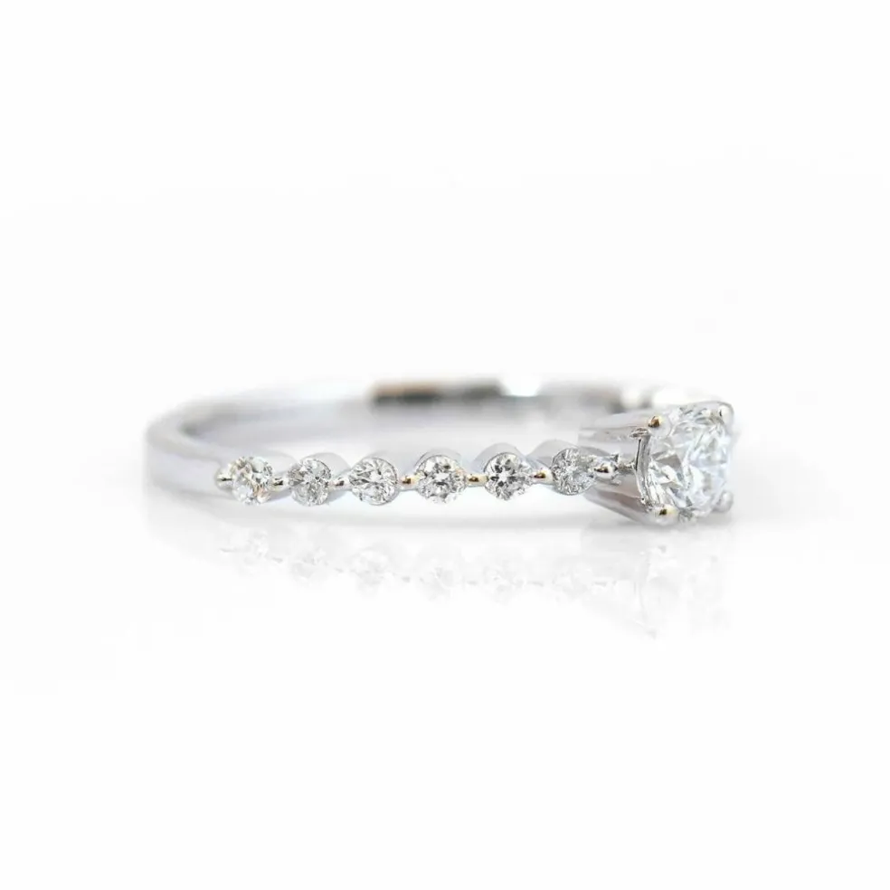 Bague diamants Pléiade, or blanc