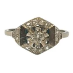 Bague diamants, époque Art Déco