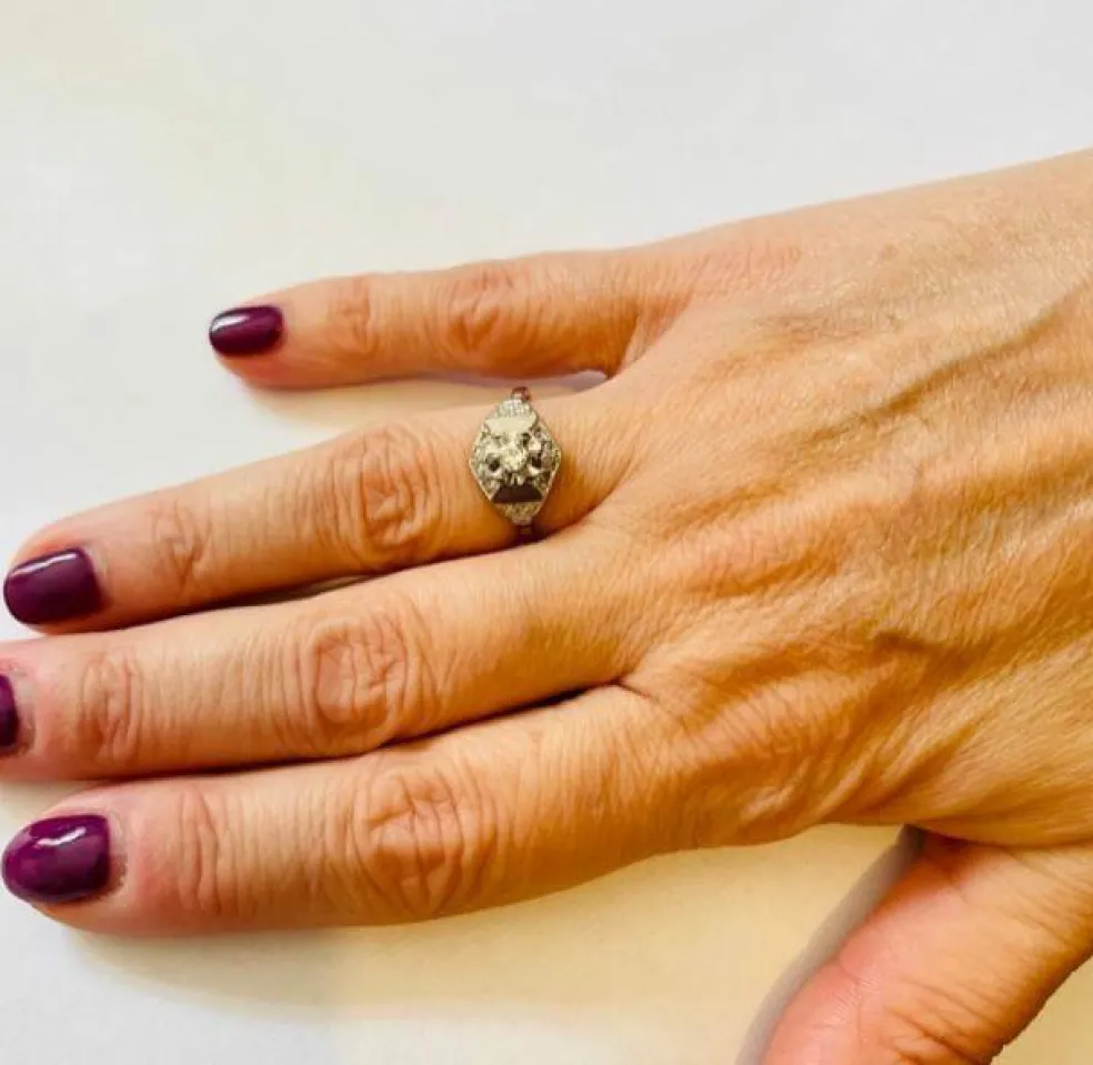 Bague diamants, époque Art Déco