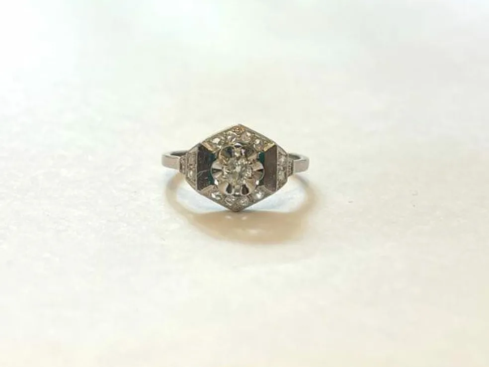 Bague diamants, époque Art Déco