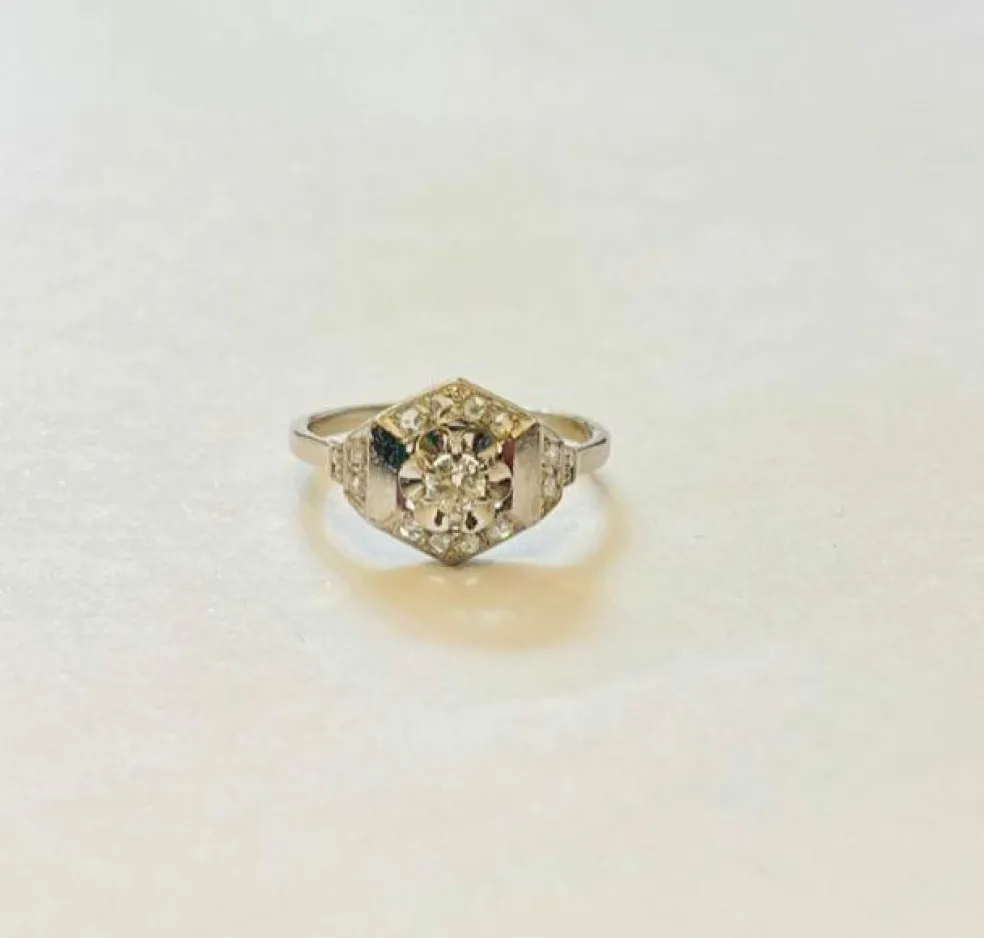 Bague diamants, époque Art Déco