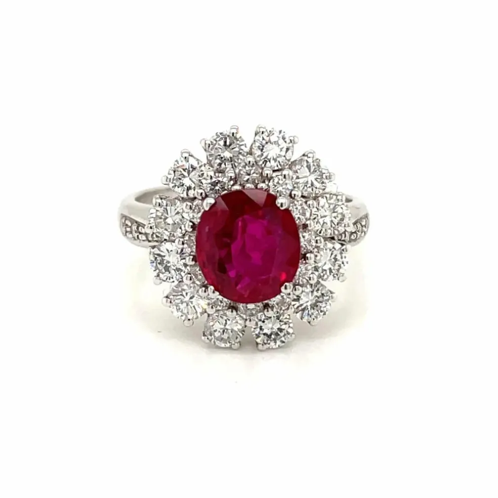 Bague Diamants Rubis