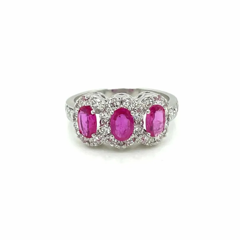 Bague Diamants Rubis