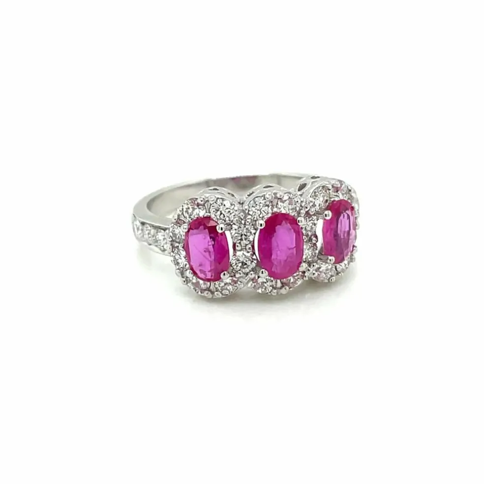 Bague Diamants Rubis
