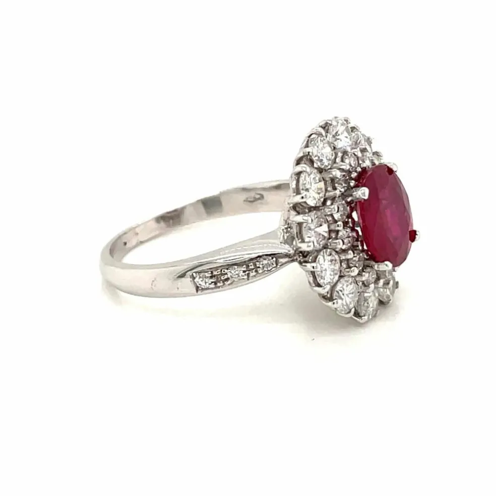 Bague Diamants Rubis