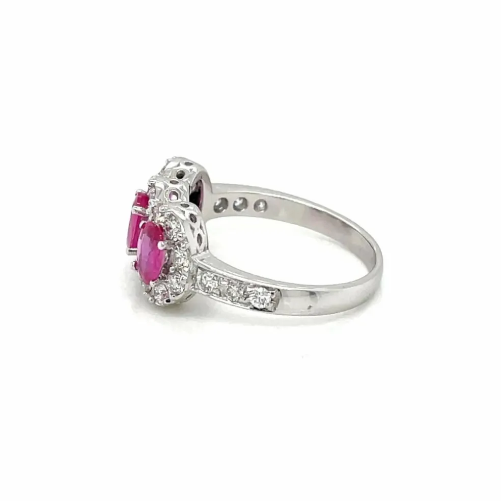 Bague Diamants Rubis