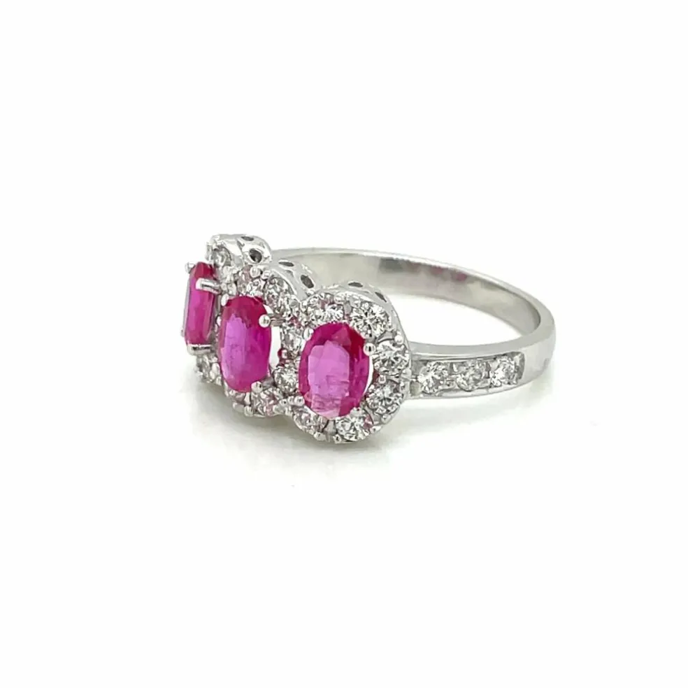 Bague Diamants Rubis