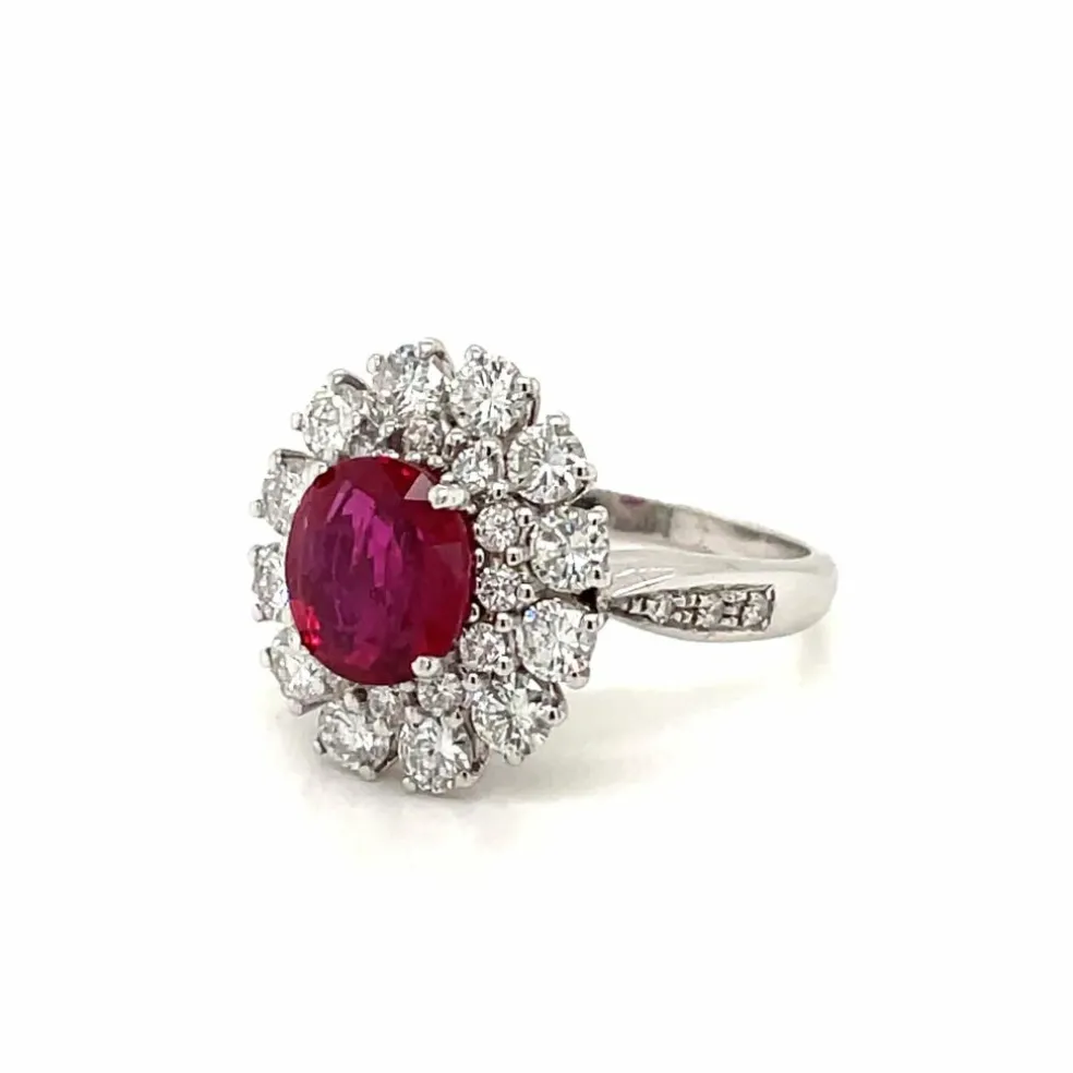 Bague Diamants Rubis