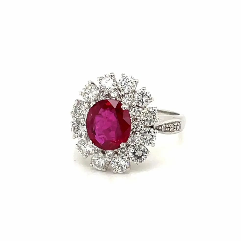 Bague Diamants Rubis