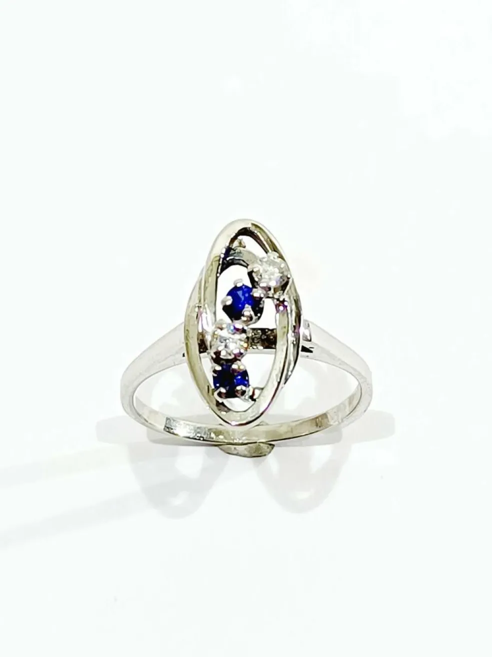 Bague Diamants Saphirs
