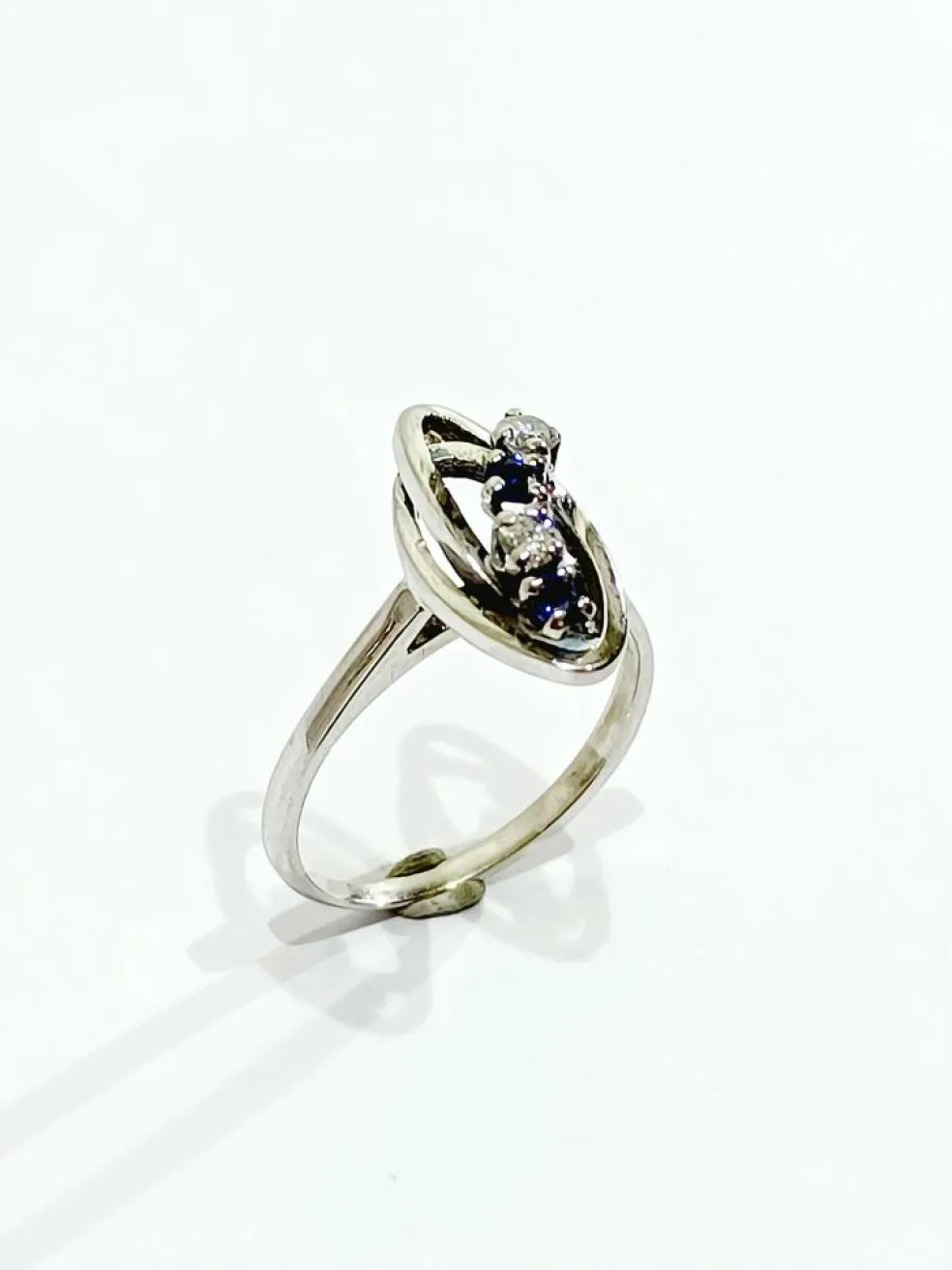 Bague Diamants Saphirs