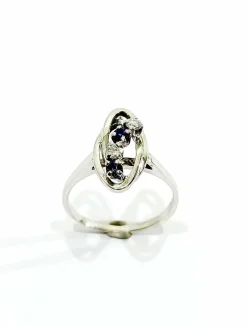 Bague Diamants Saphirs
