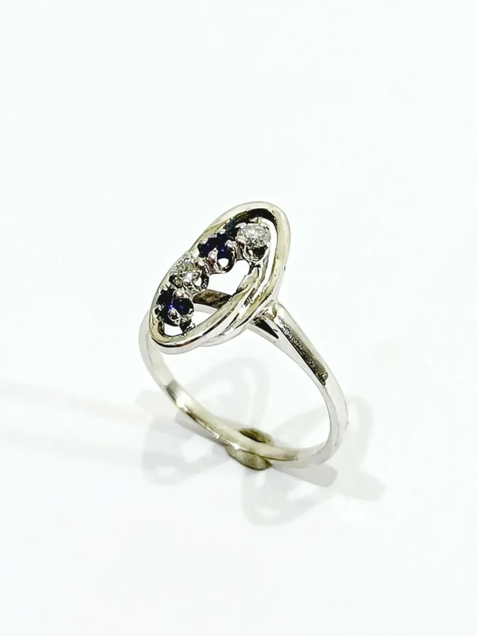 Bague Diamants Saphirs