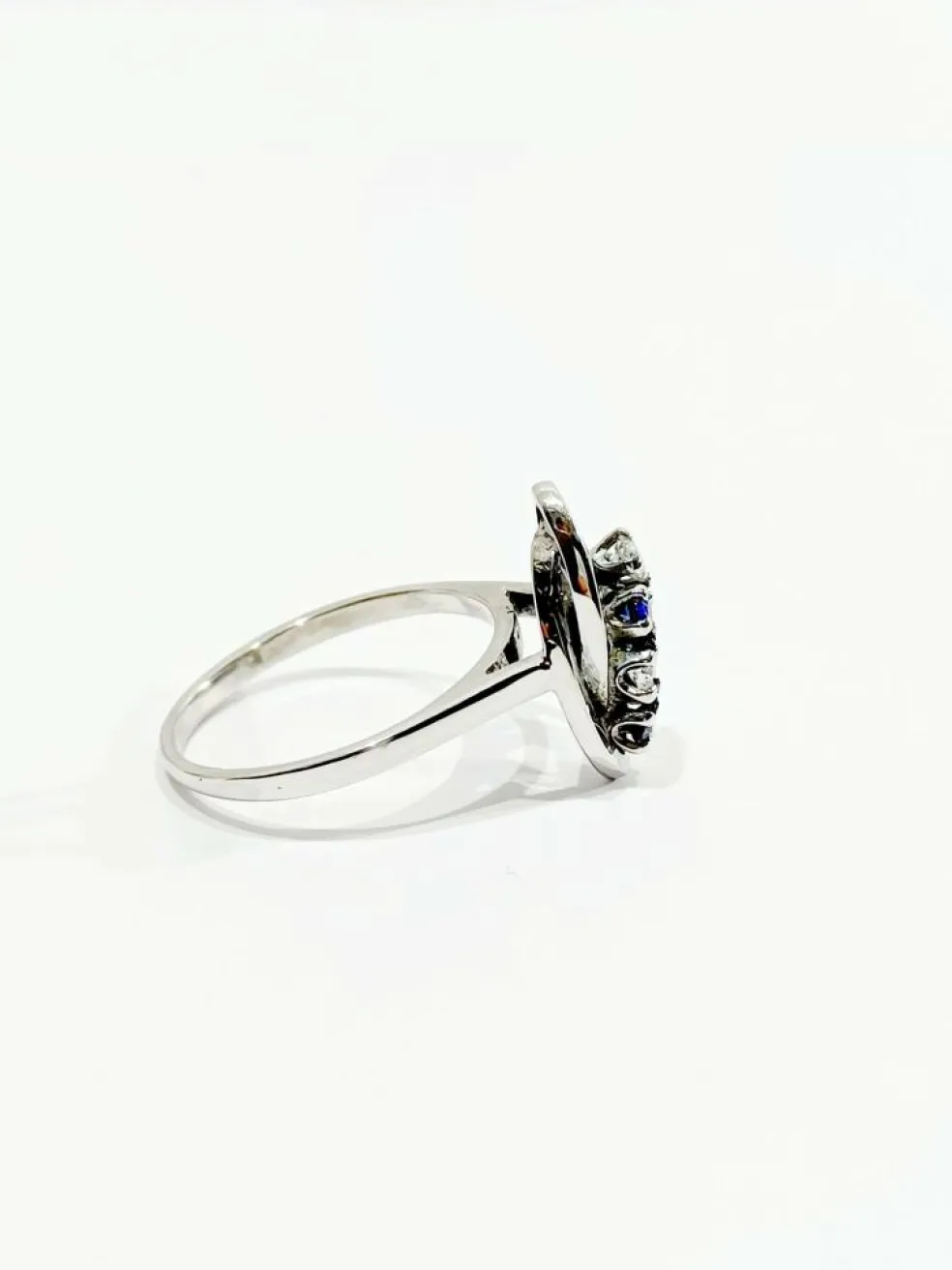 Bague Diamants Saphirs
