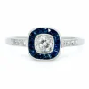 Bague Diamants, Saphirs, Platine