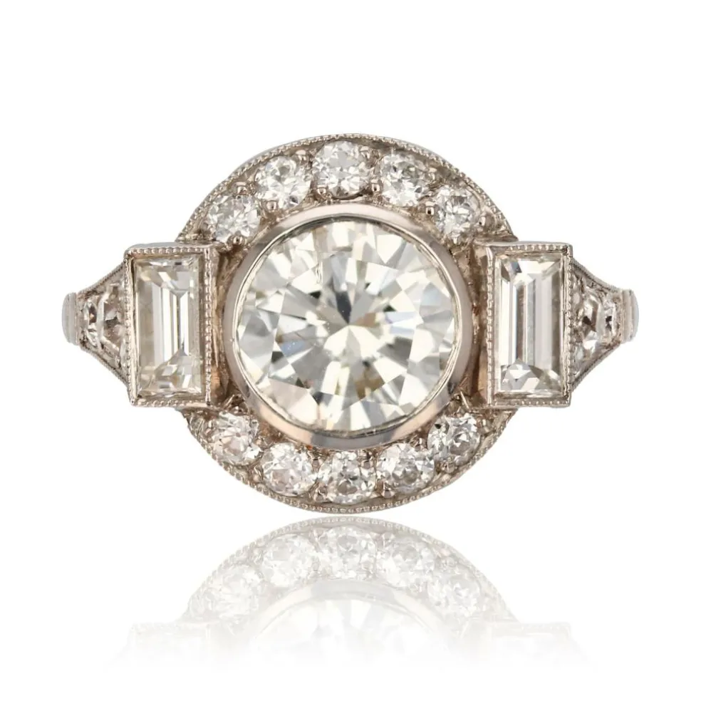 Bague diamants style art déco